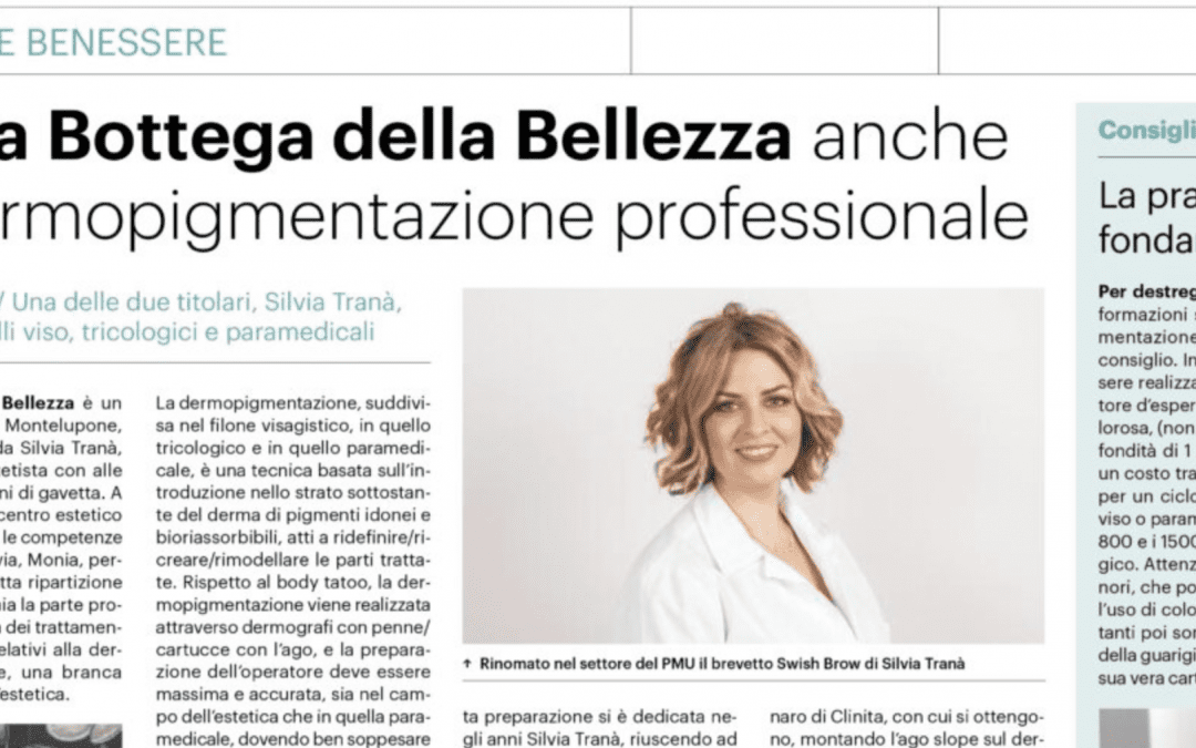 Speciale benessere: Silvia Tranà sulla stampa locale